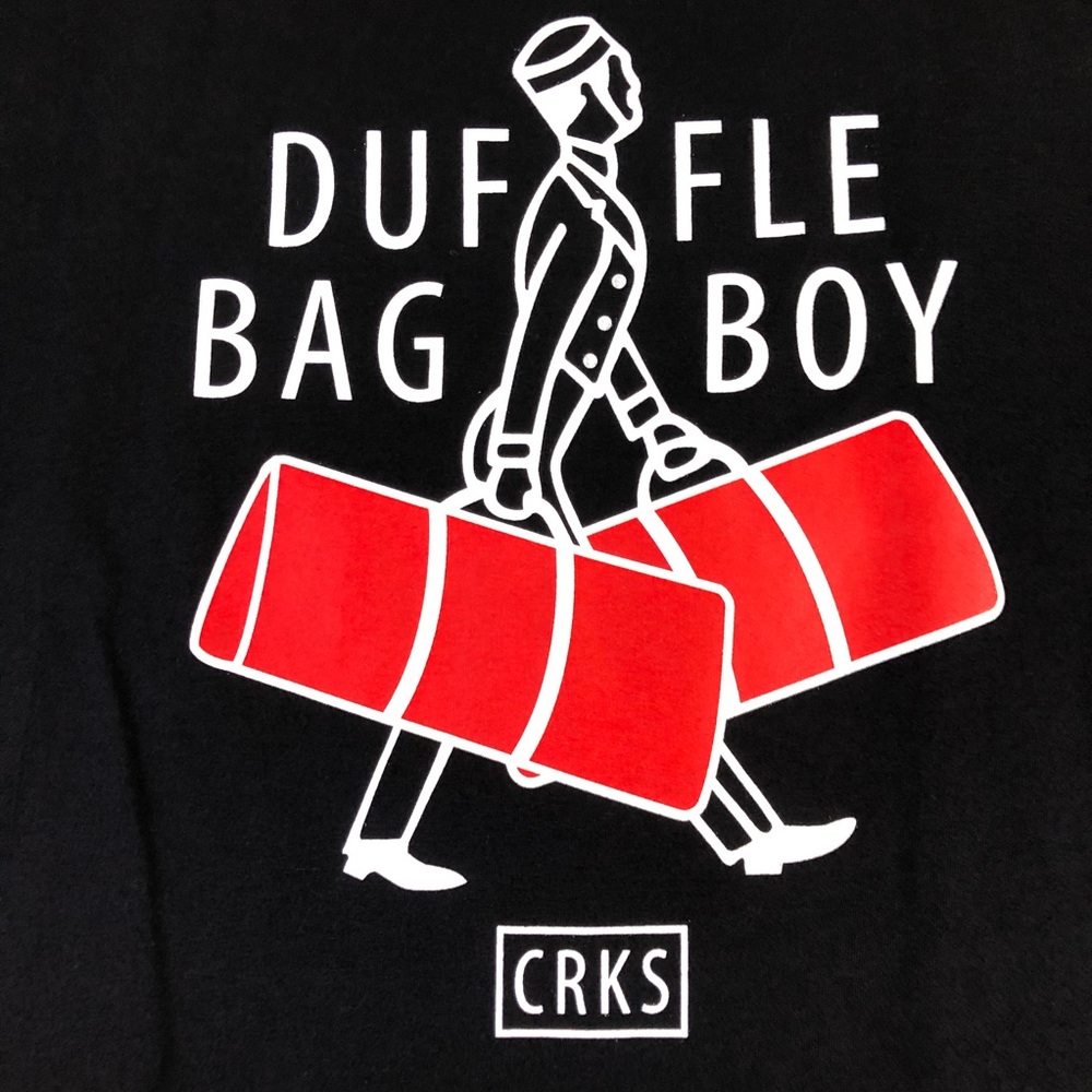Crooks & Castles Duffle Bag Boy Car Valet Black Short Sleeves T shirt L - Picture 3 of 5